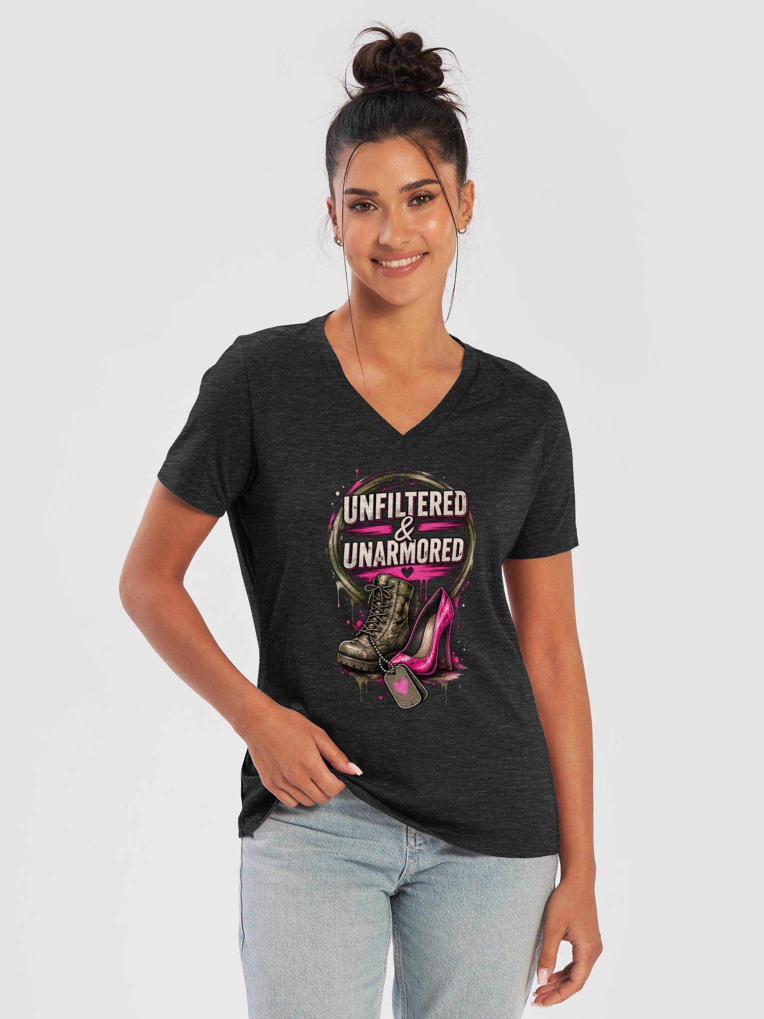 U&U Boot & Heel V-Neck Tee product image (9)