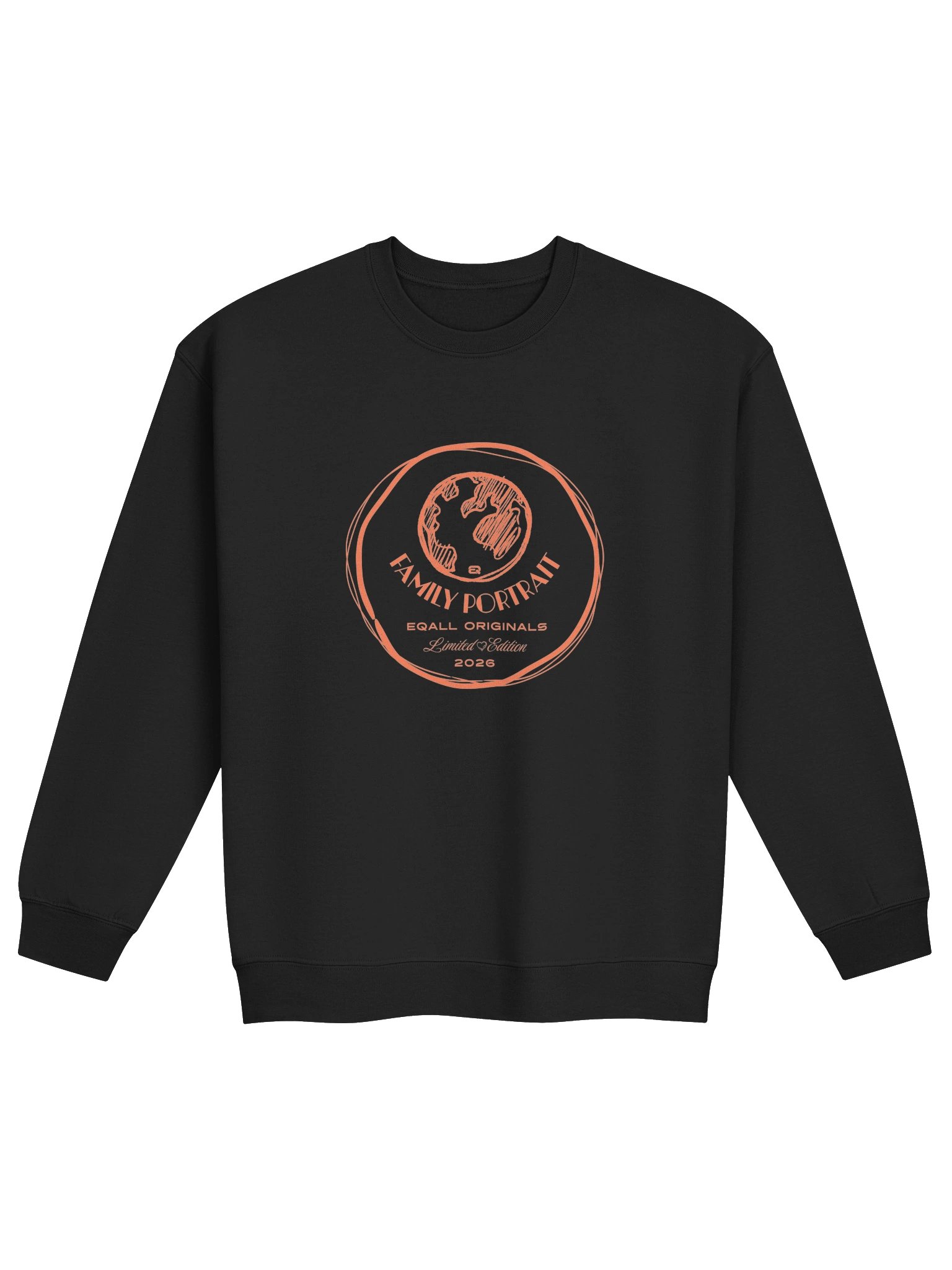 Earth Love_Family Portrait_Unisex Gildan Crewneck Sweatshirt EQALL® Originals_Orange product image (14)