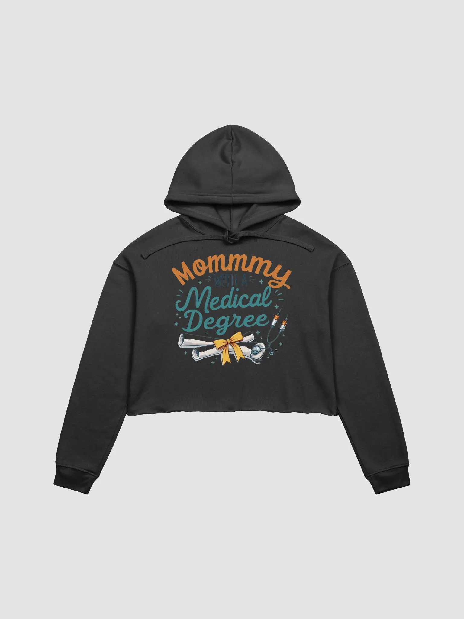 Mommy with a Medical Degree Crop Hoodie product image (7)