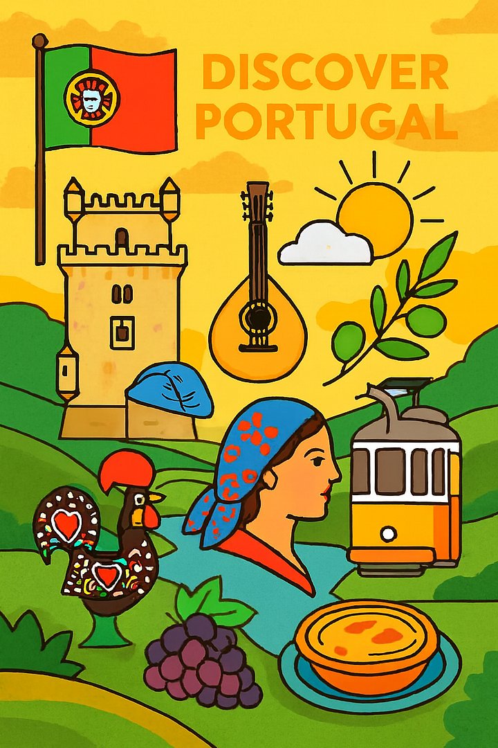 Free “Discover Portugal” Poster – European Wall Art Printable (A4 & US Letter PDF) product image (1)