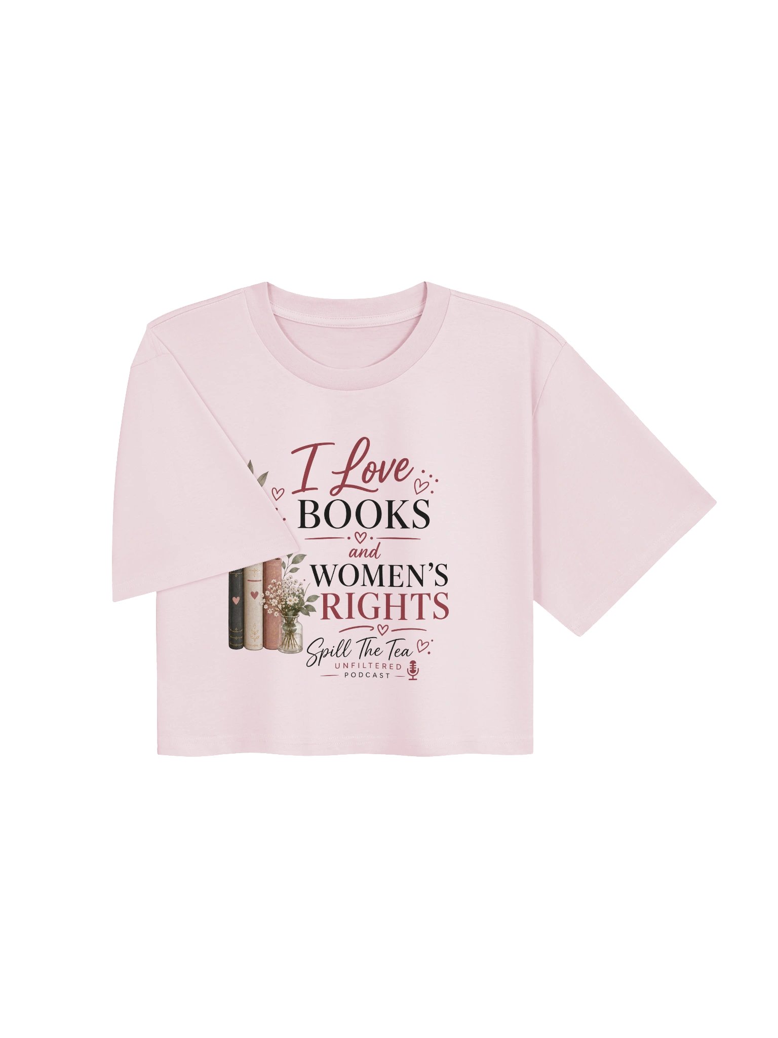 I Love Books and Women’s Rights Crop Tee product image (9)