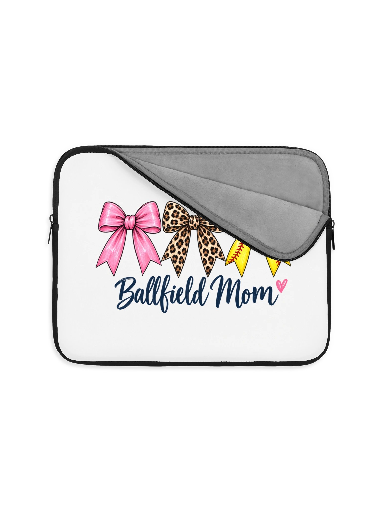Ballfield Mom Bow Laptop sleeve product image (4)