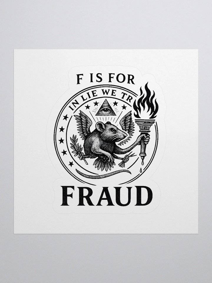 F is for fraud sticker by dark alphabet product image (1)