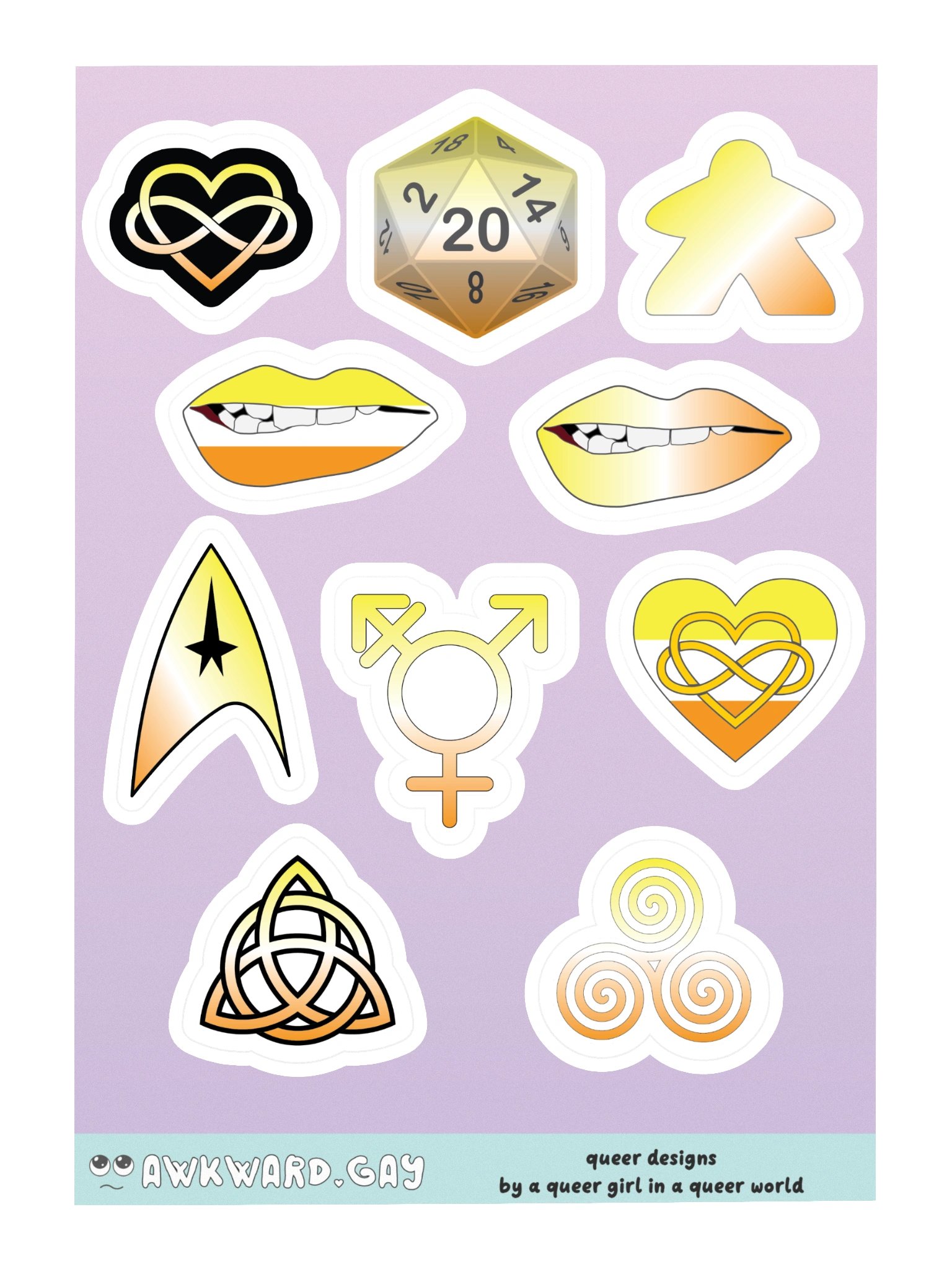 Maverique Pride Mixed Designs Sticker Sheet product image (3)
