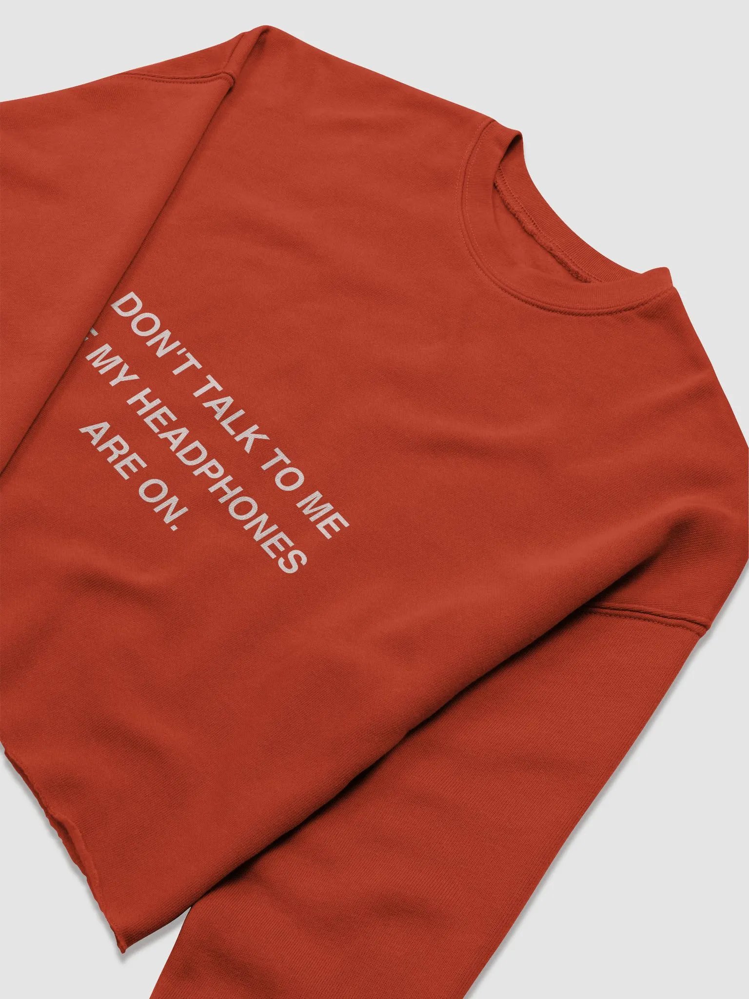 HEADPHONES ON (white design) Women's Fleece Crop Sweatshirt product image (13)