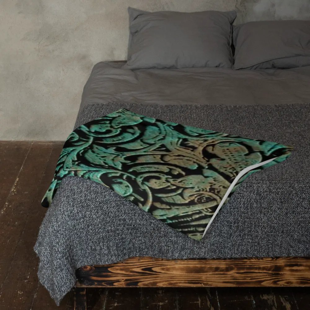 Copper Patina Floral Pattern Throw Blanket product image (23)