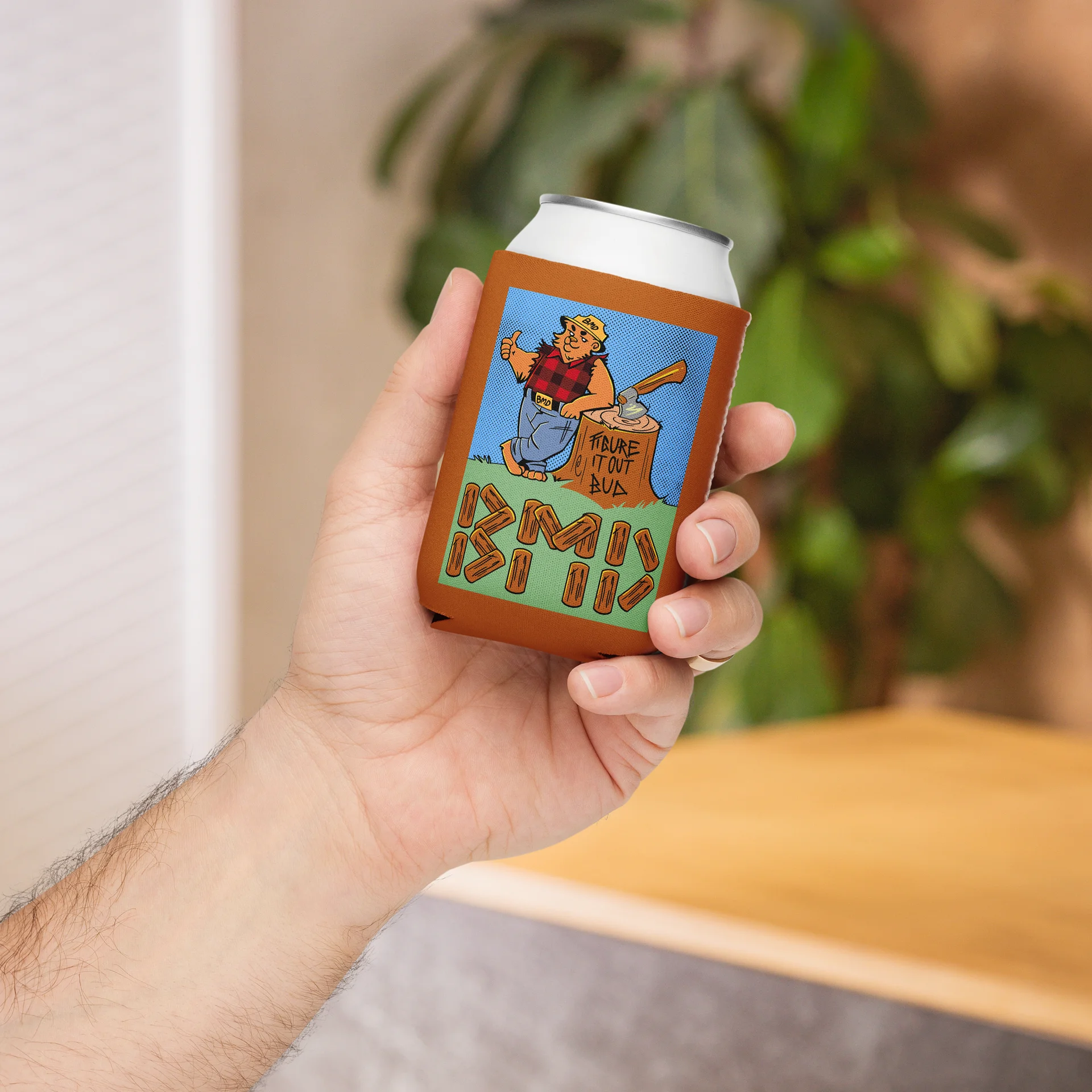 Lumberjack Bear BMD Wrestling Koozie product image (4)