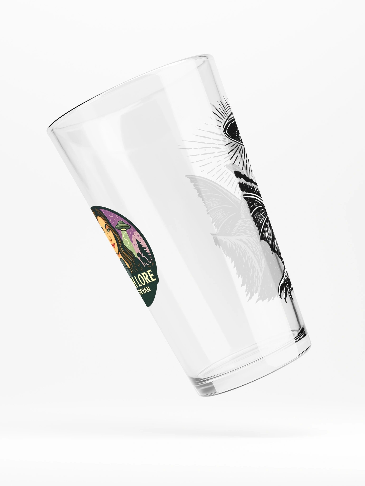 MOTHMAN SELFIE SHAKER PINT GLASS 16oz product image (5)