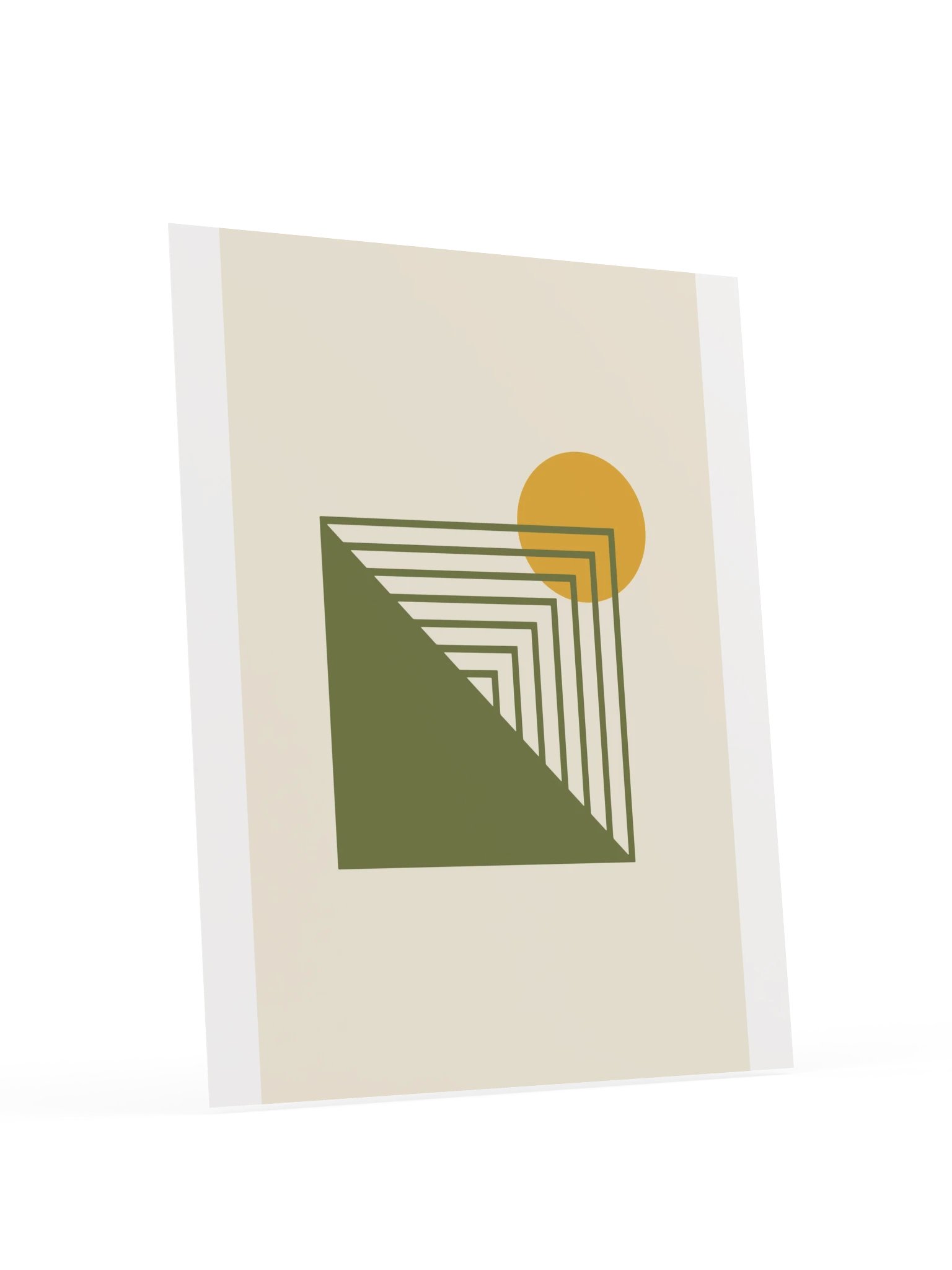 Mustard Sun Geometric Print | Retro Bathroom Wall Art product image (6)