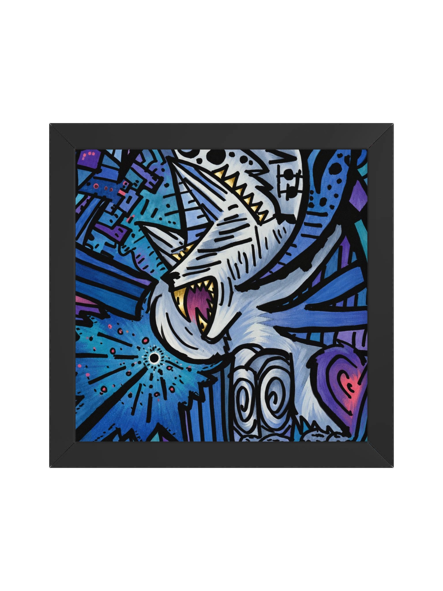 #11 Wolf Howl - Framed Square product image (1)