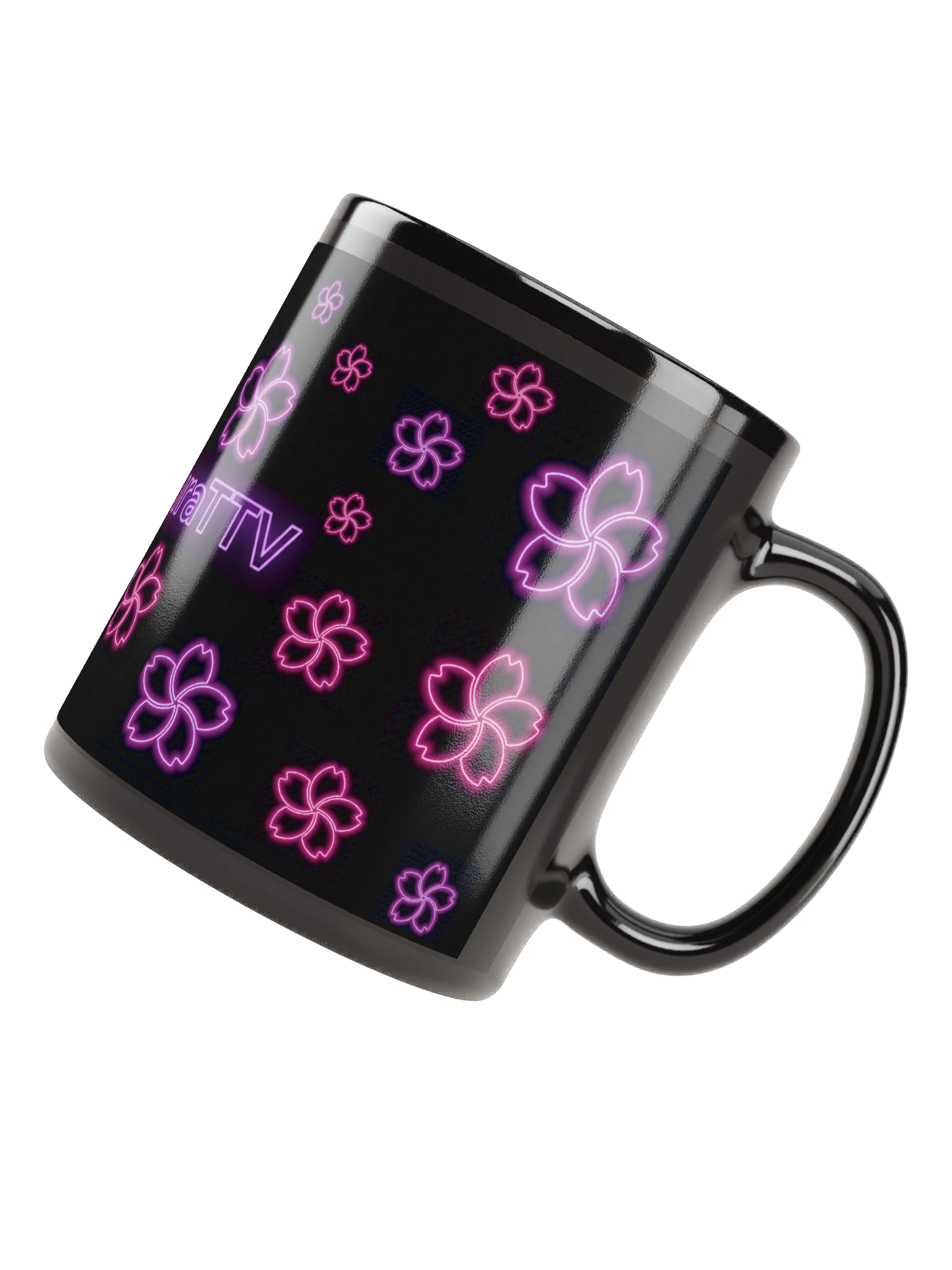 Neon Sakura Black Mug product image (7)