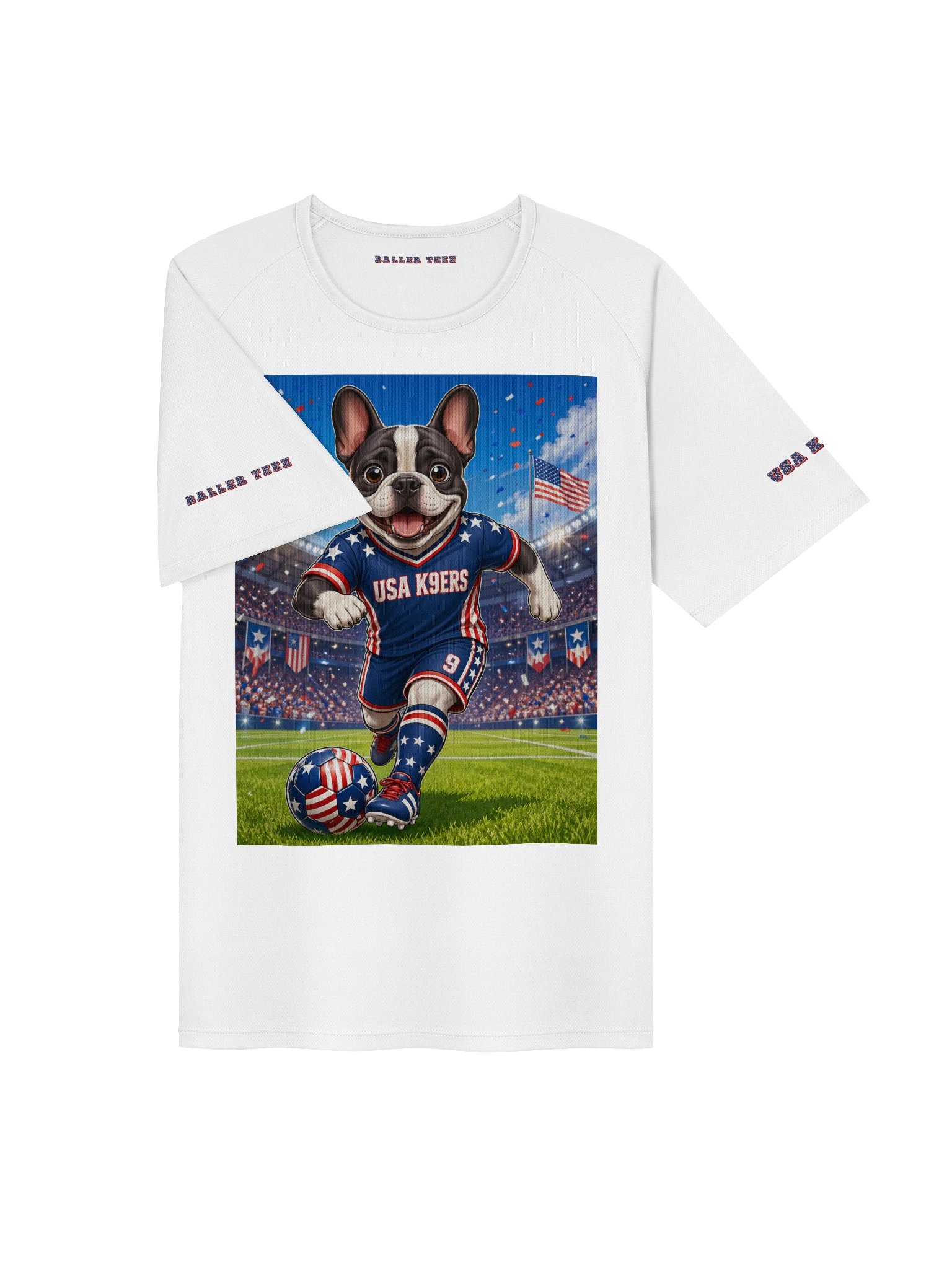 USA K9ERS Soccer French Bulldog Unisex Sports Jersey product image (3)