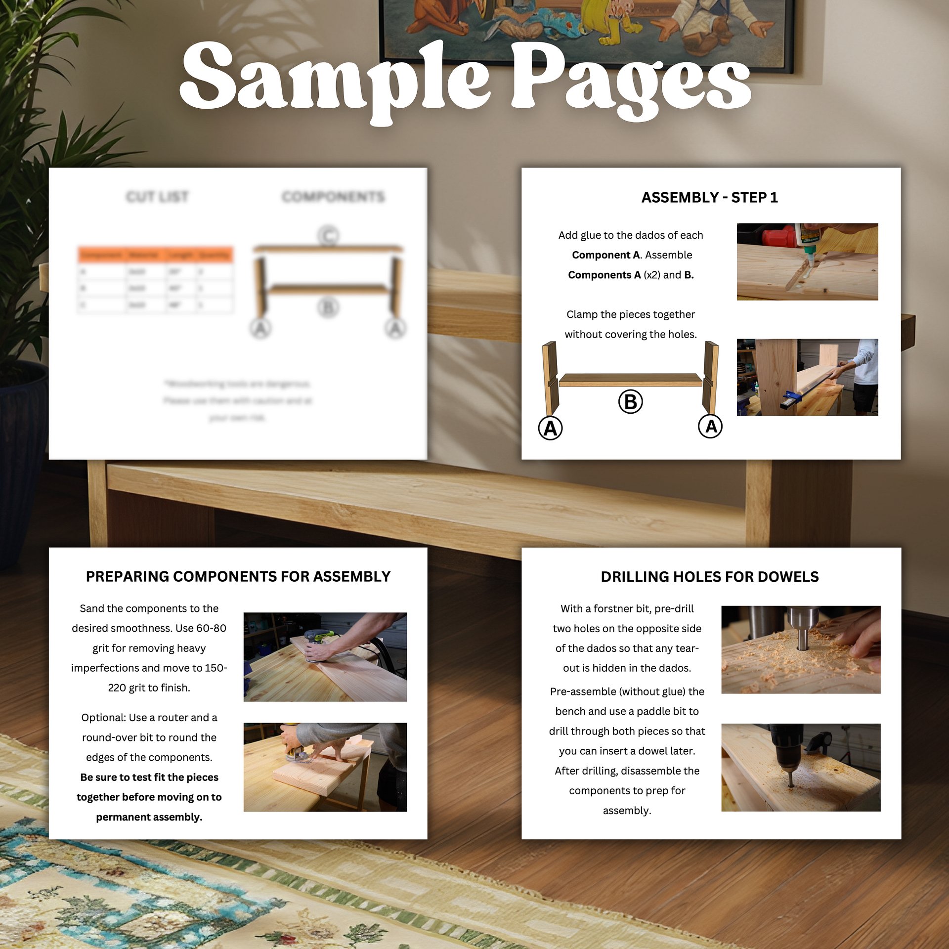 Shoe Bench Plans (PDF) product image (5)
