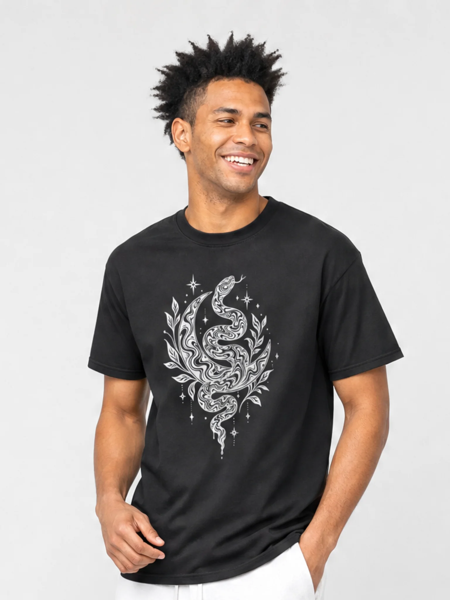 Celestial Snake Graphic T-Shirt product image (1)