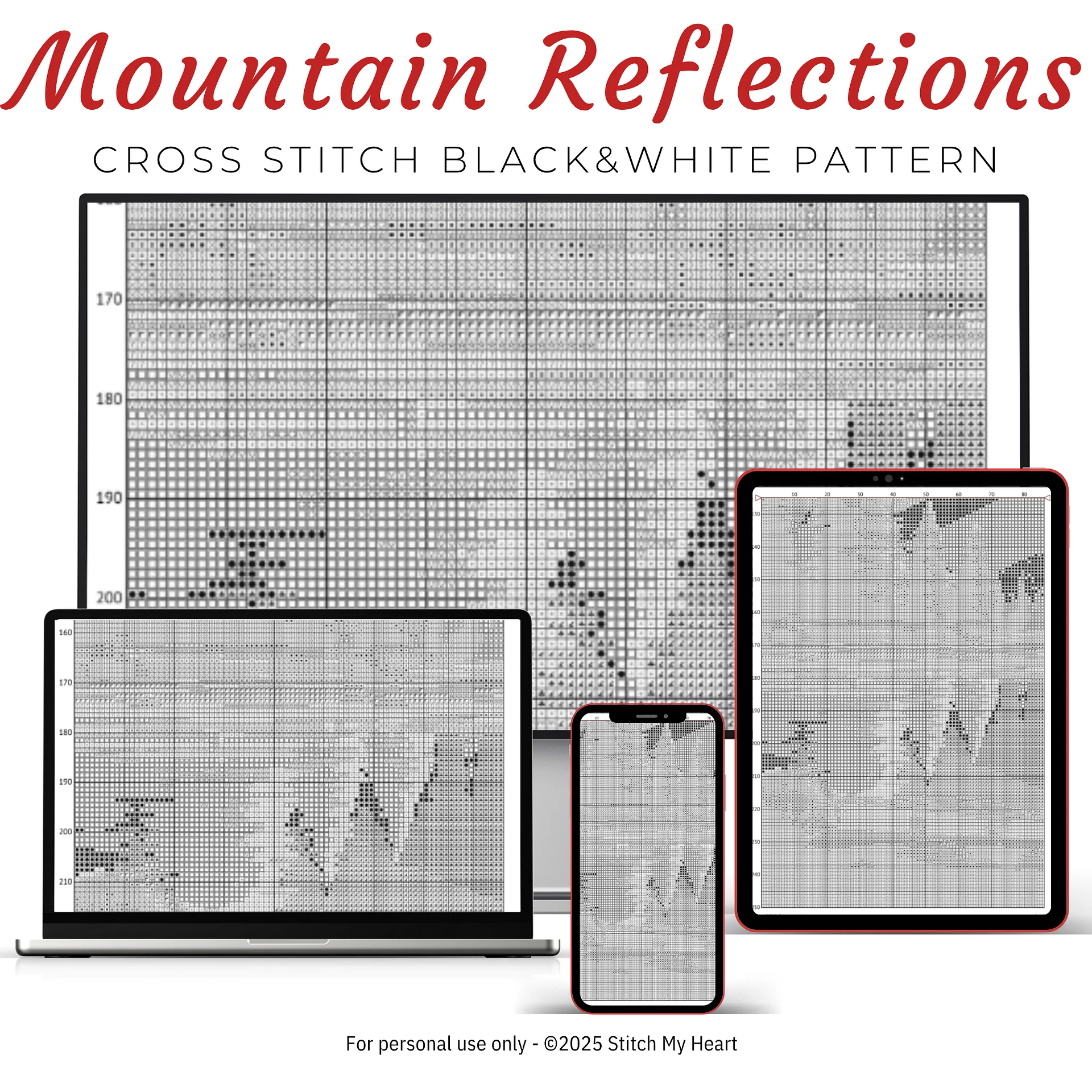 Mountain Reflections Cross Stitch Pattern product image (4)