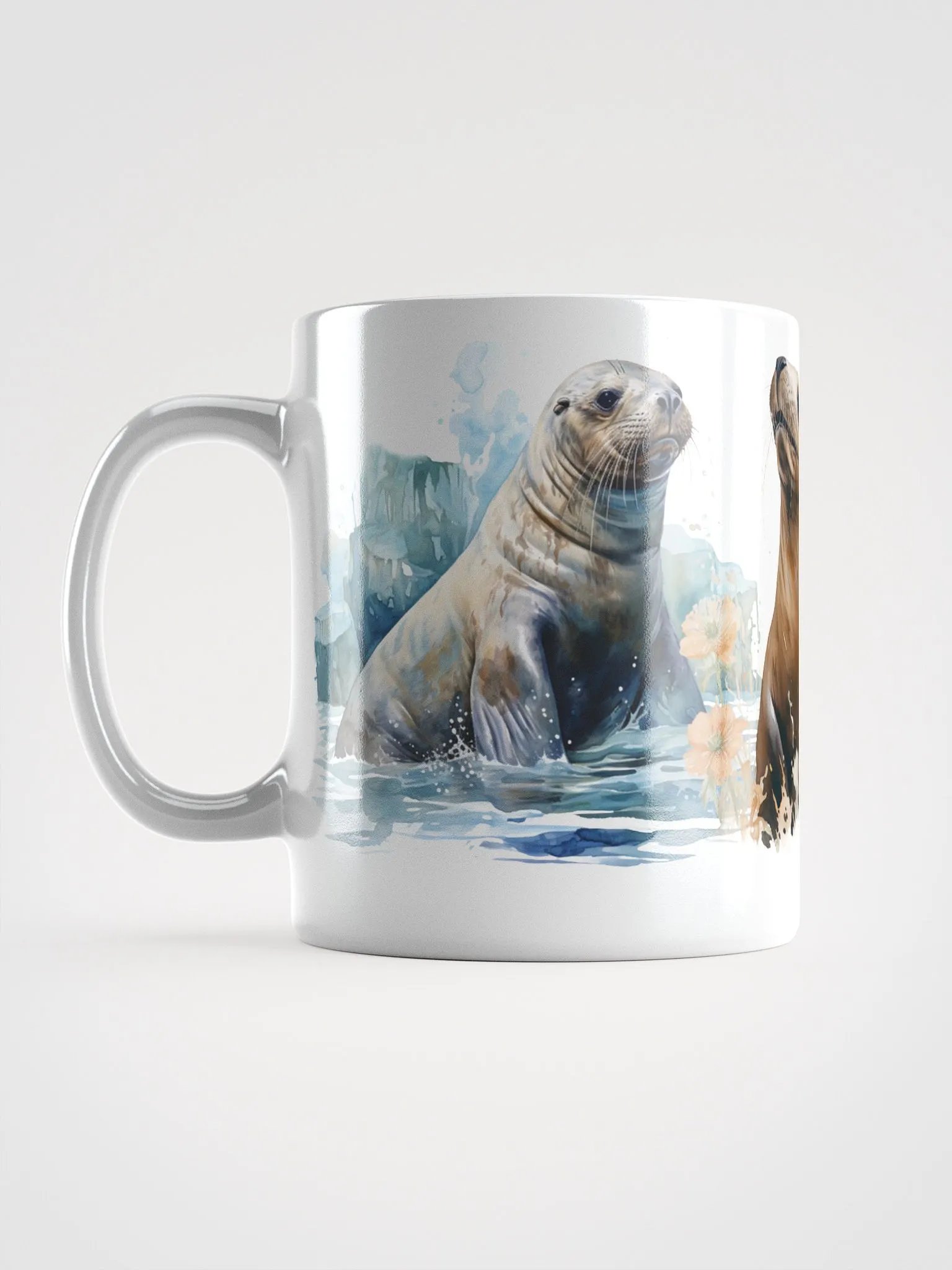 Seal Splash White Glossy Mug product image (4)