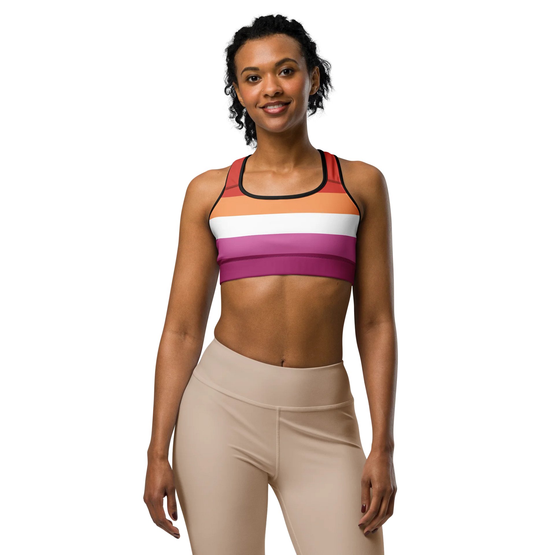 Lesbian Pride Flag Sports Bra product image (1)