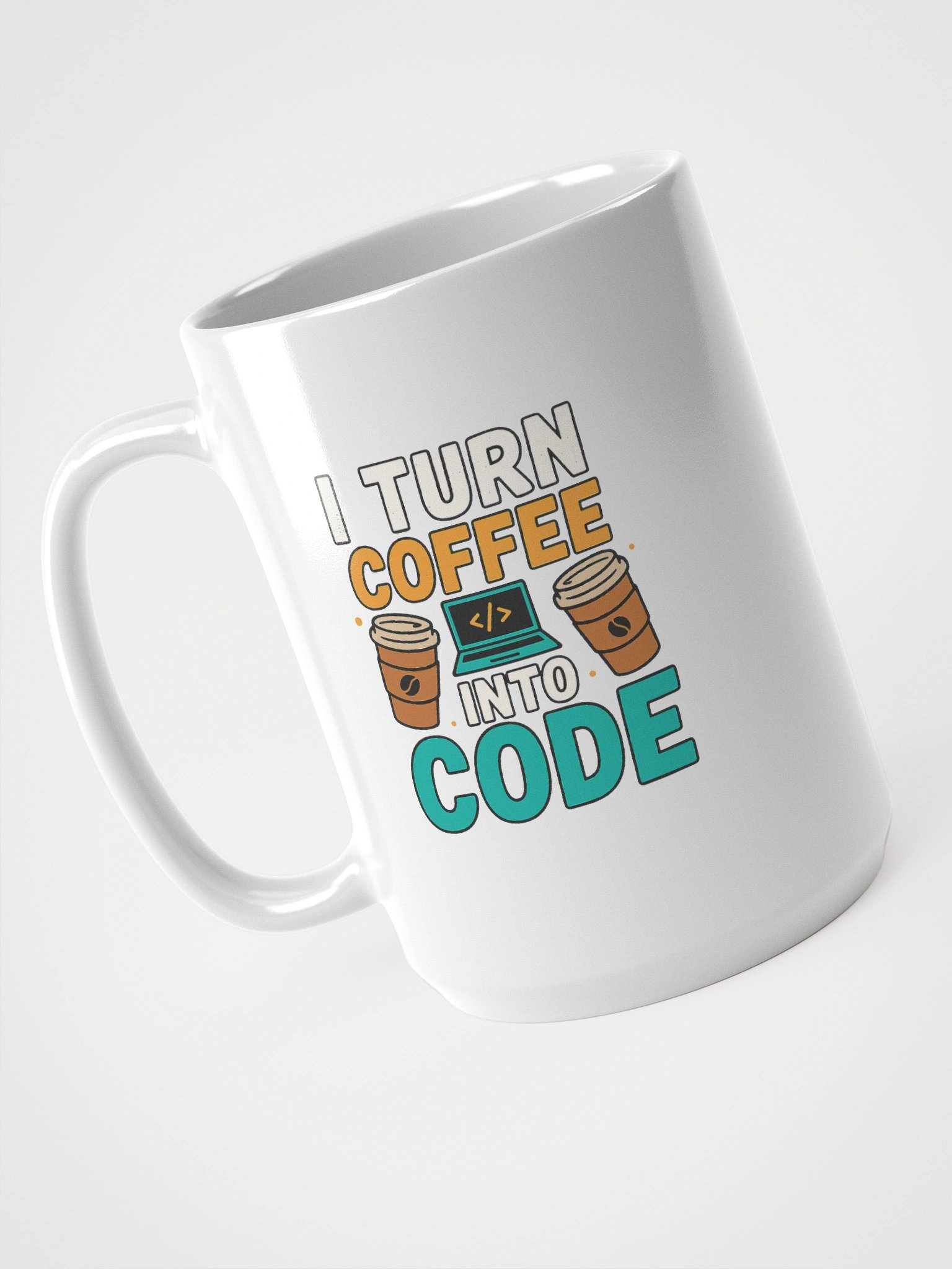 I Turn Coffee Into CODE Stickers Mug product image (3)