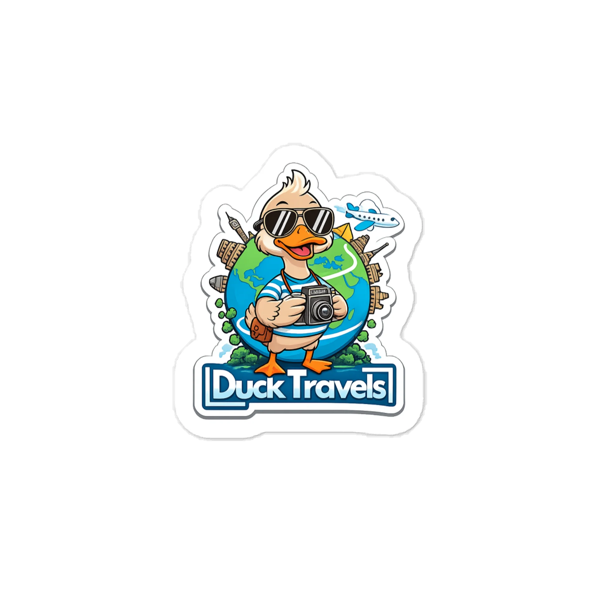 🌍 DuckTravels Adventure Sticker ✈️🦆 product image (1)