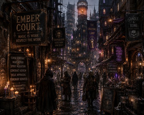 Ember Court is where the city goes when the problem is supernatural, expensive, and already whispering your name.

It sits be...