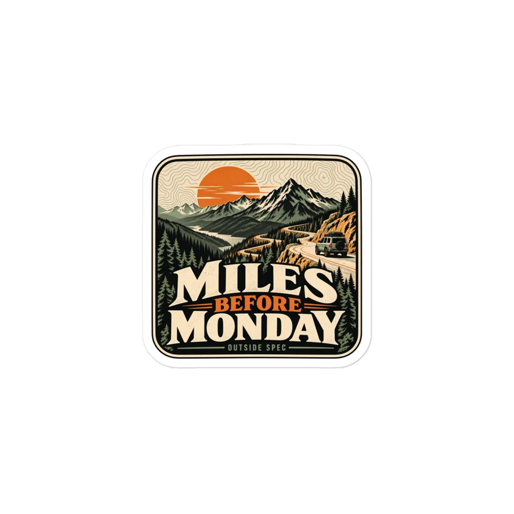 Miles Before Monday Mountain Sticker product image (1)