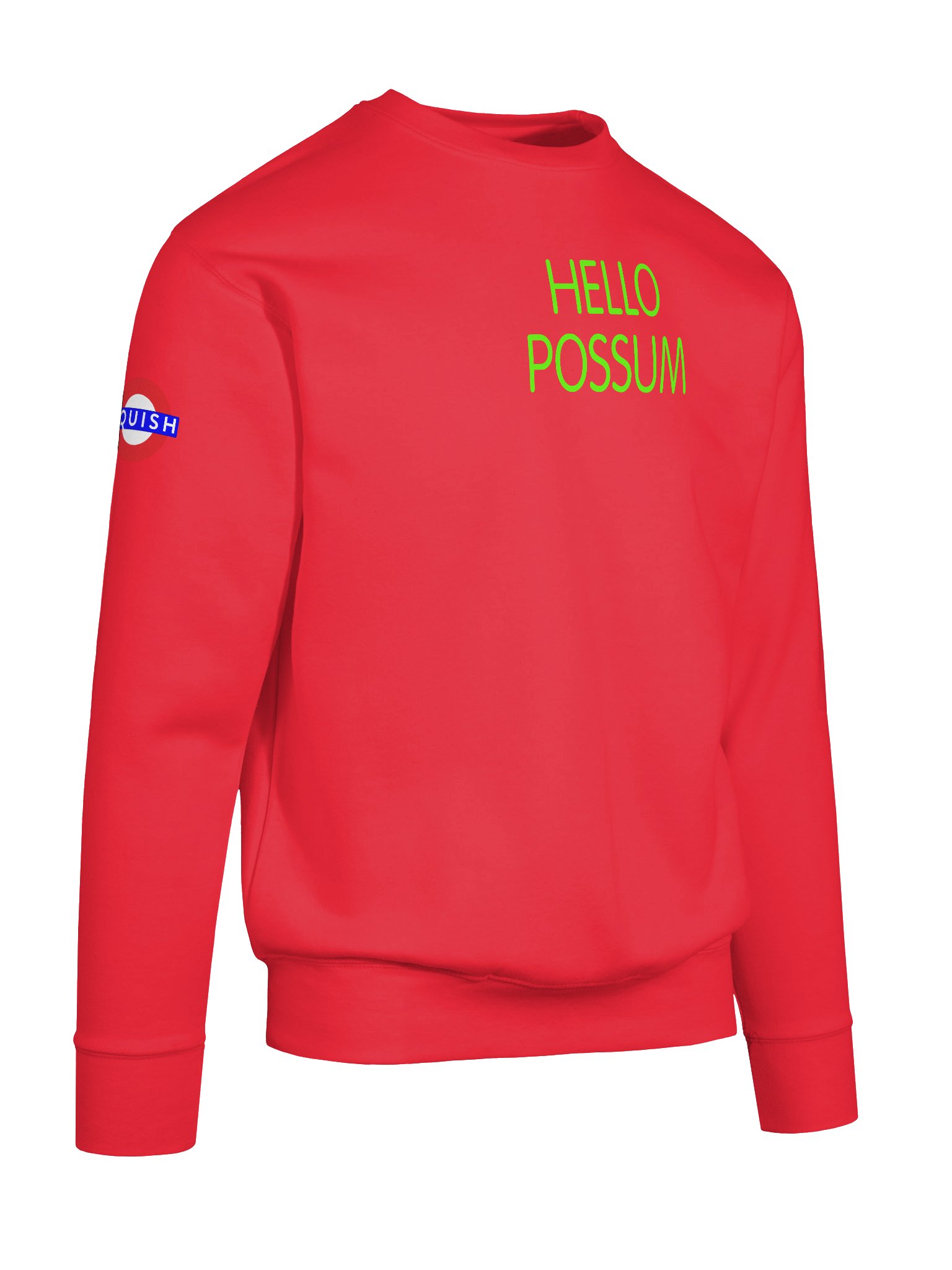 Hello Possum Graphic Crewneck - Lime Green product image (3)