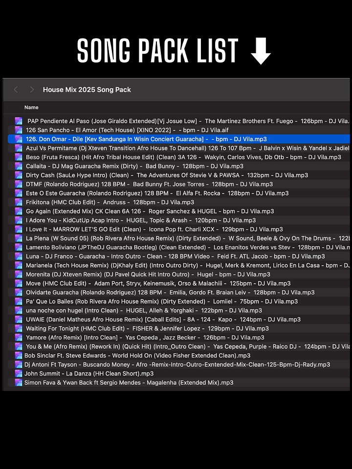 House Mix 2025 – Song Pack product image (2)