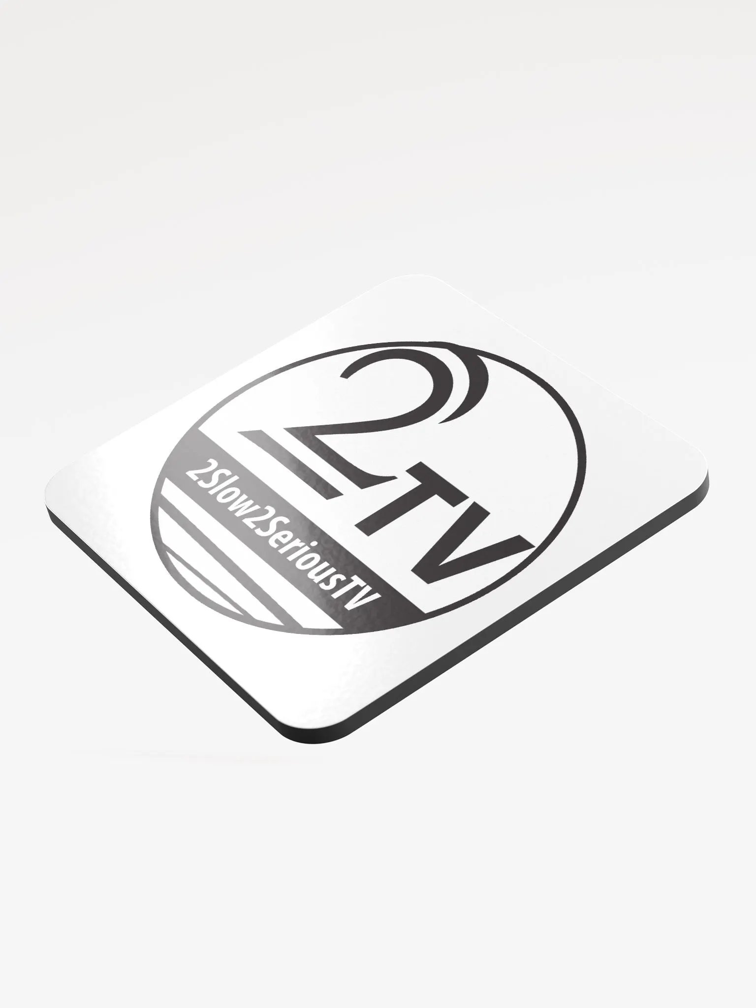2Slow Logo Coaster - White product image (3)