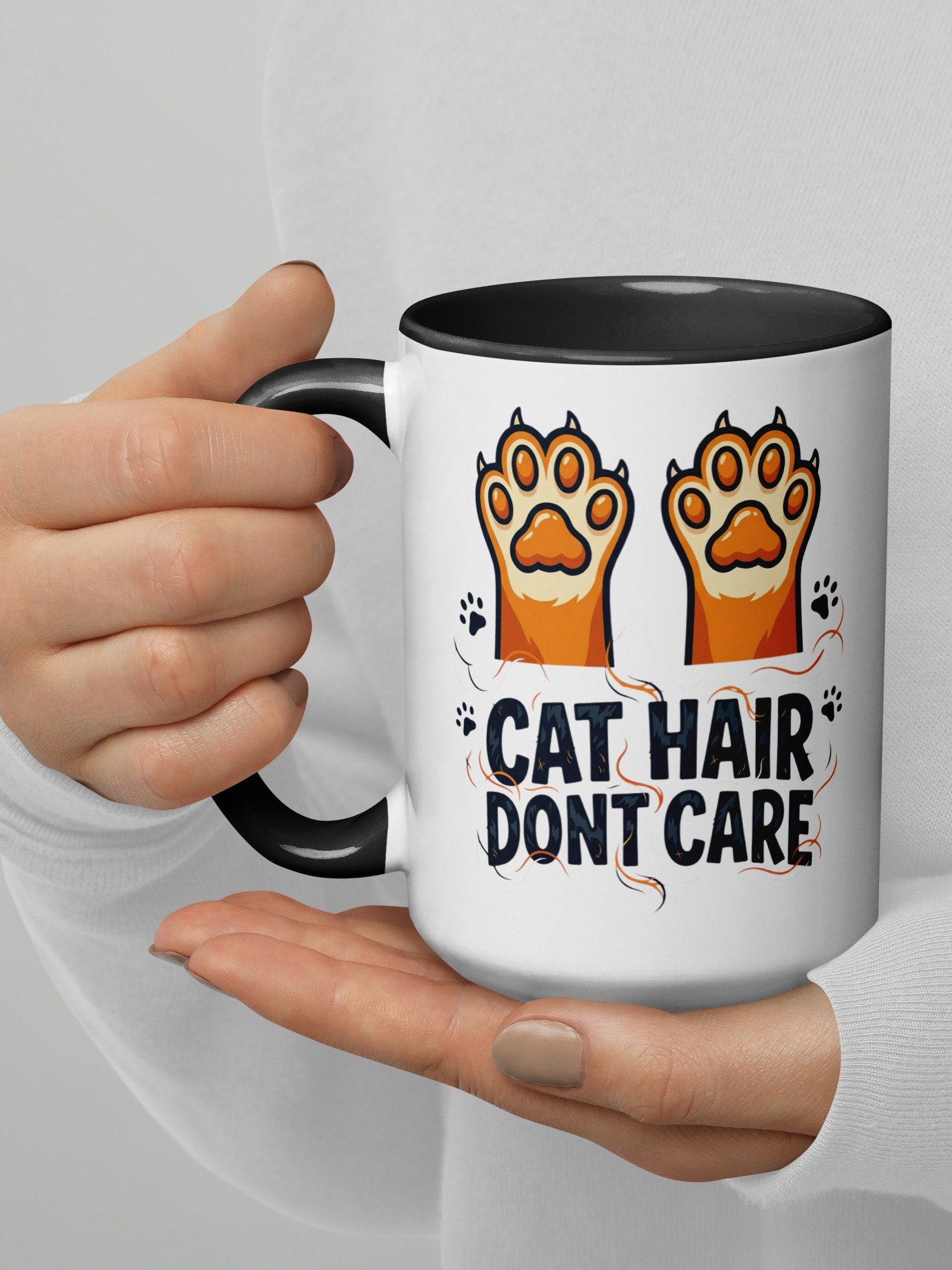 Cat Hair Don't Care Coffee Mug product image (4)