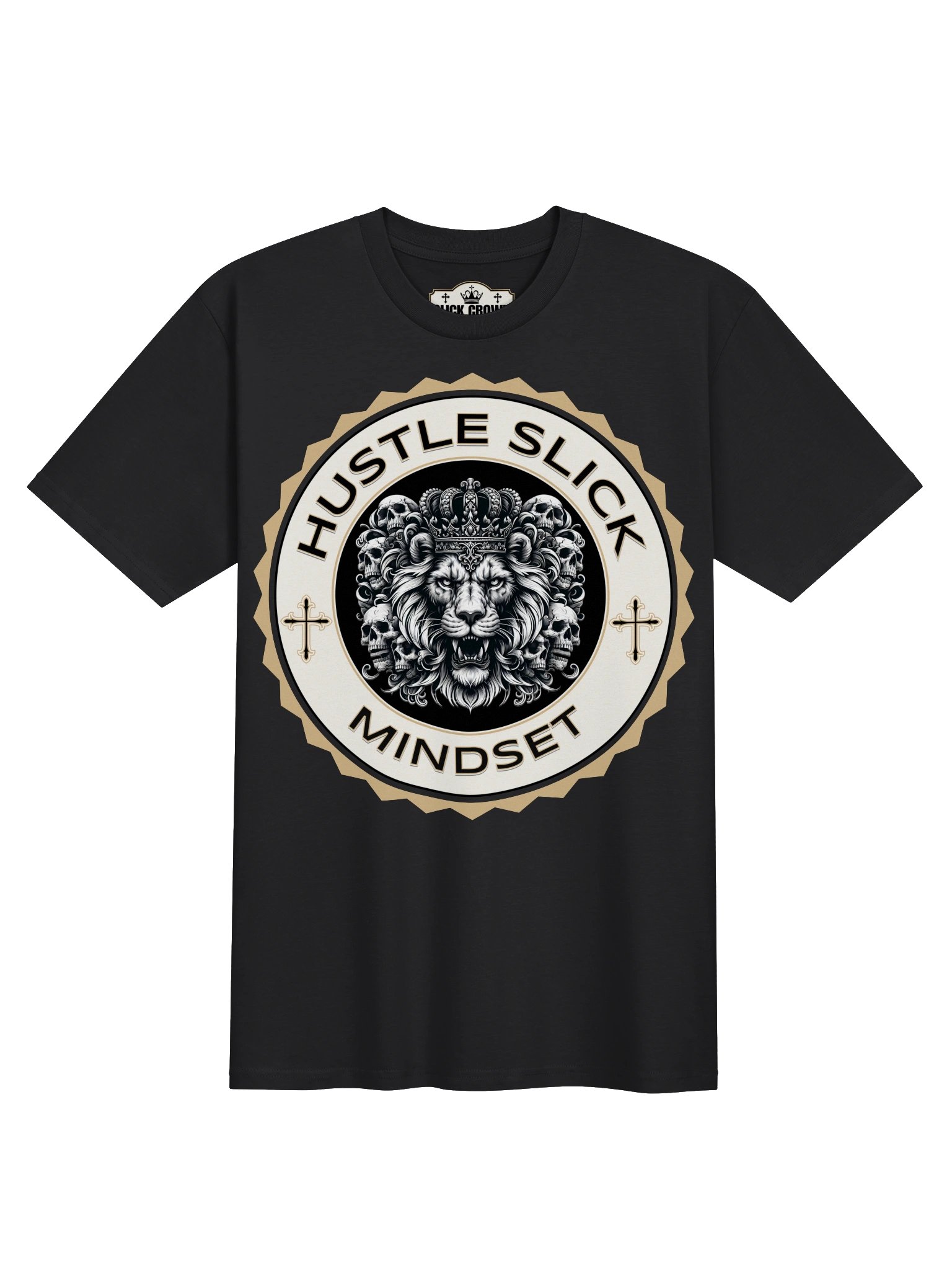 "HUSTLE SLICK" Lion Crown Premium Tee product image (1)