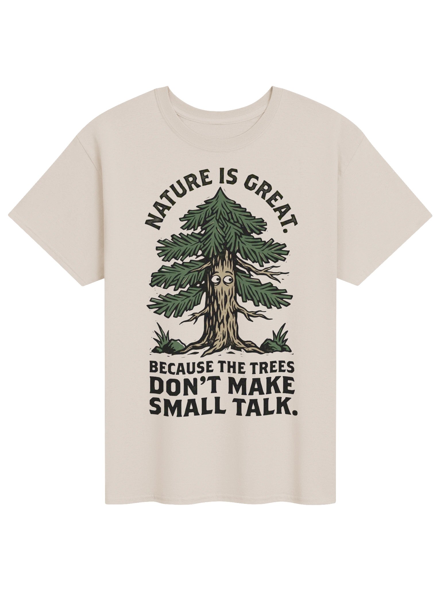 Funny Introvert Nature Is Great No Small Talk Hiking T-Shirt product image (4)
