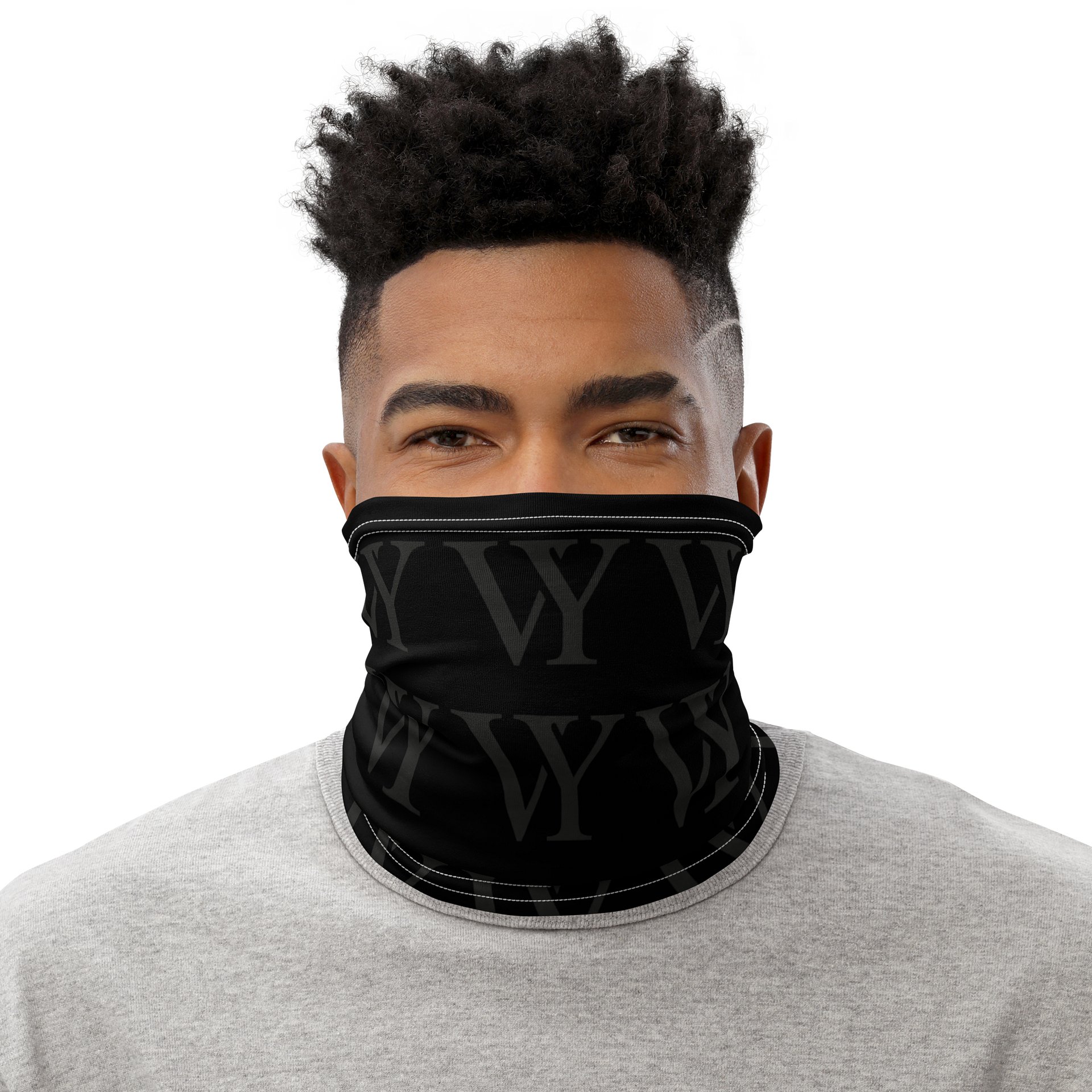 BLACK VY Pattern Neck Gaiter product image (1)