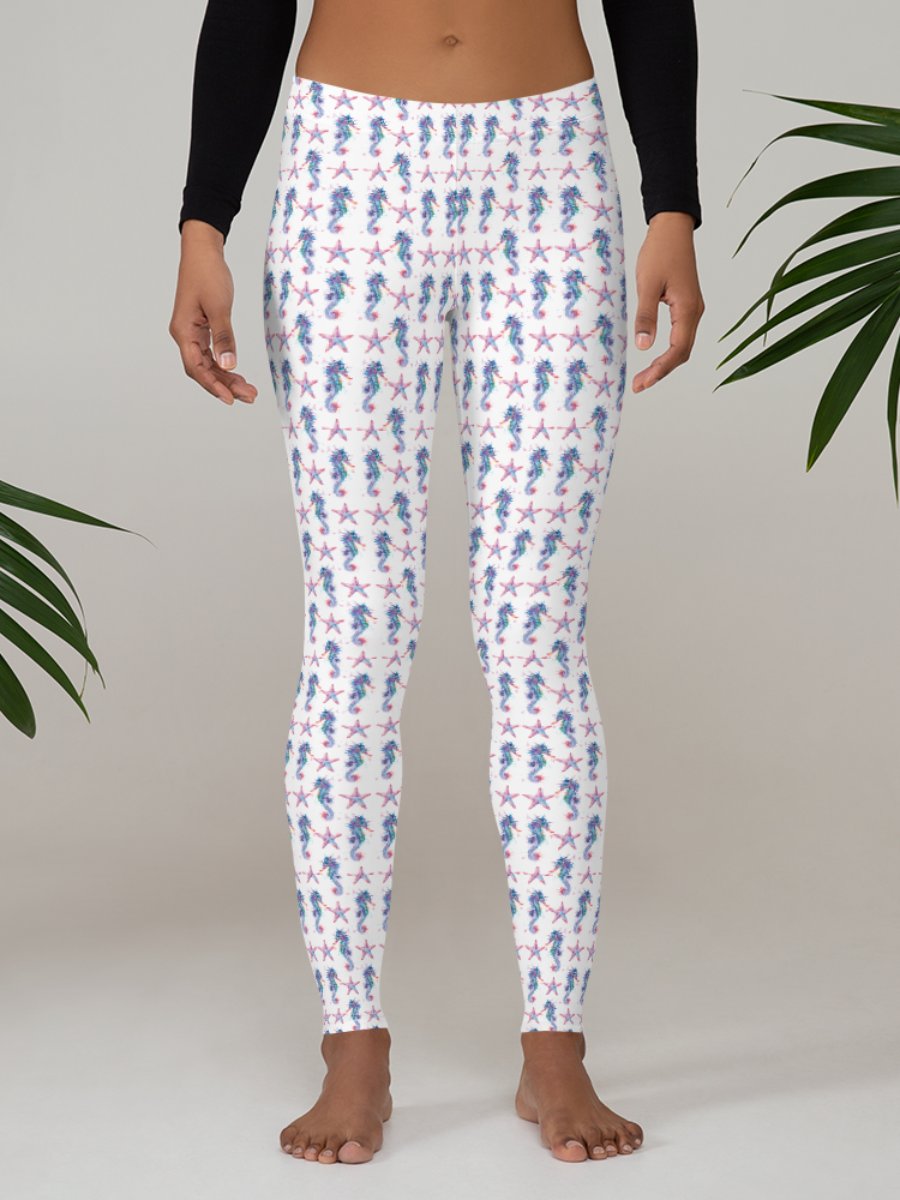 Colourful Seahorse And Starfish All-Over Print Leggings product image (1)