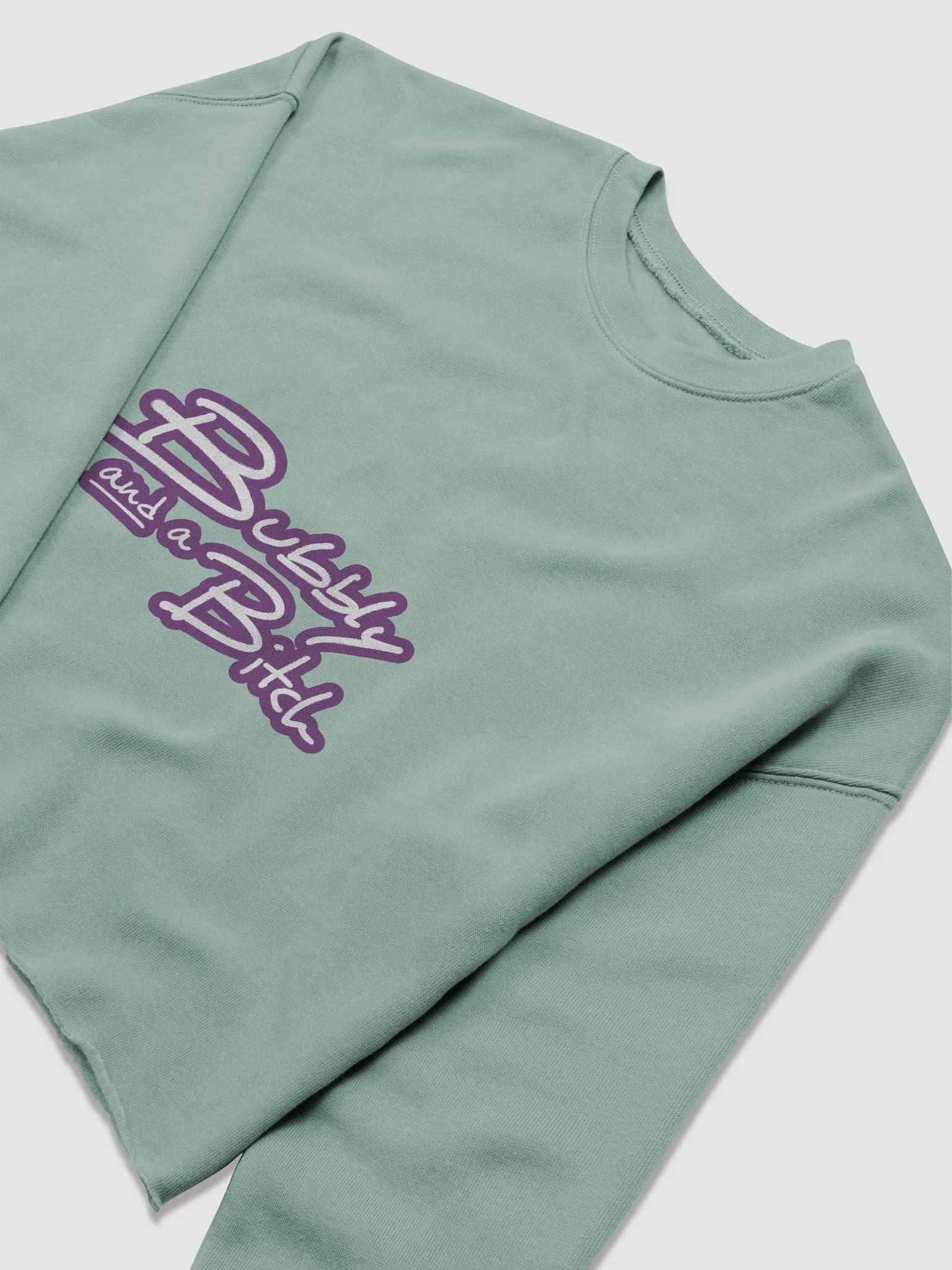 Bubbly and a B*tch (lined design, #763D7D) Women's Fleece Crop Sweatshirt product image (21)