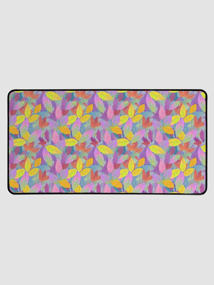 Yellow Pink Leaves Desk Mat product image (1)