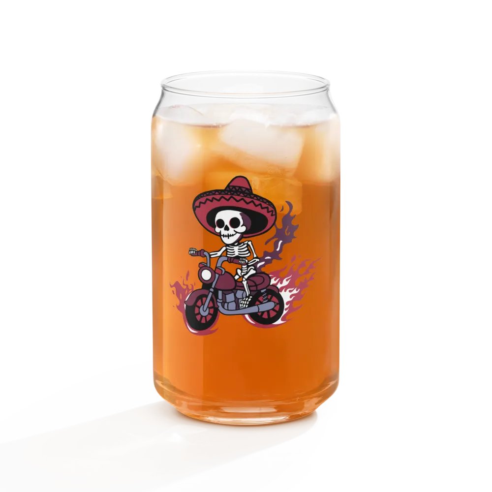 Bone to be Wild 16oz Can-Shaped Drinking Glass product image (5)