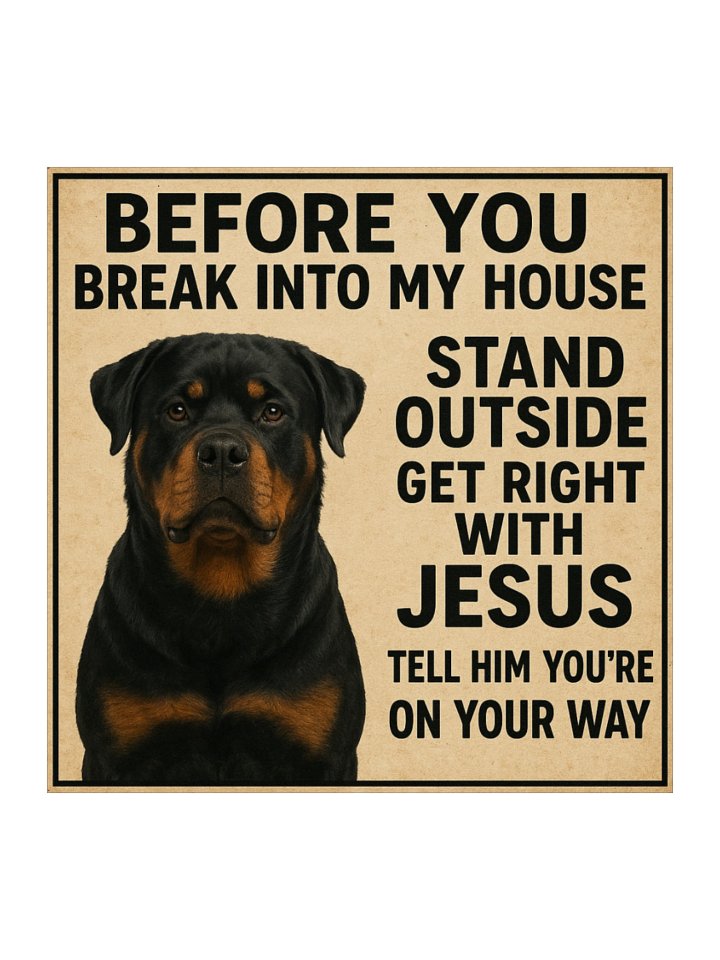 Rottweiler Get Right with Jesus - Sticker product image (1)