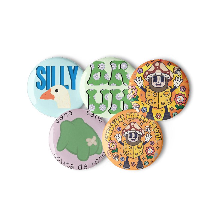 Cheesiest Garden Gnome Button Set product image (3)