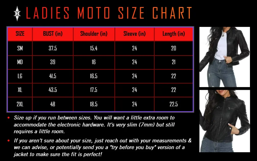 Ladies Hawthorne Black Leather Moto Jacket product image (3)