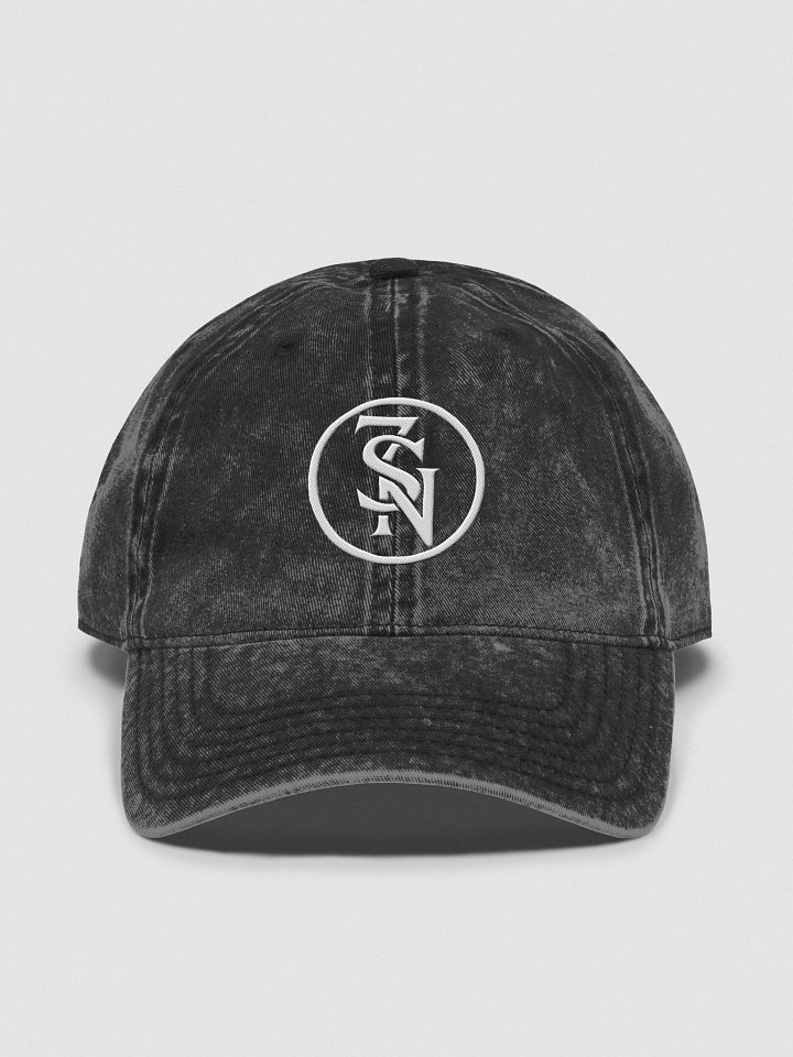 Seven Shades of Nothing White Logo on on Otto Vintage Wash Dad Hat product image (1)