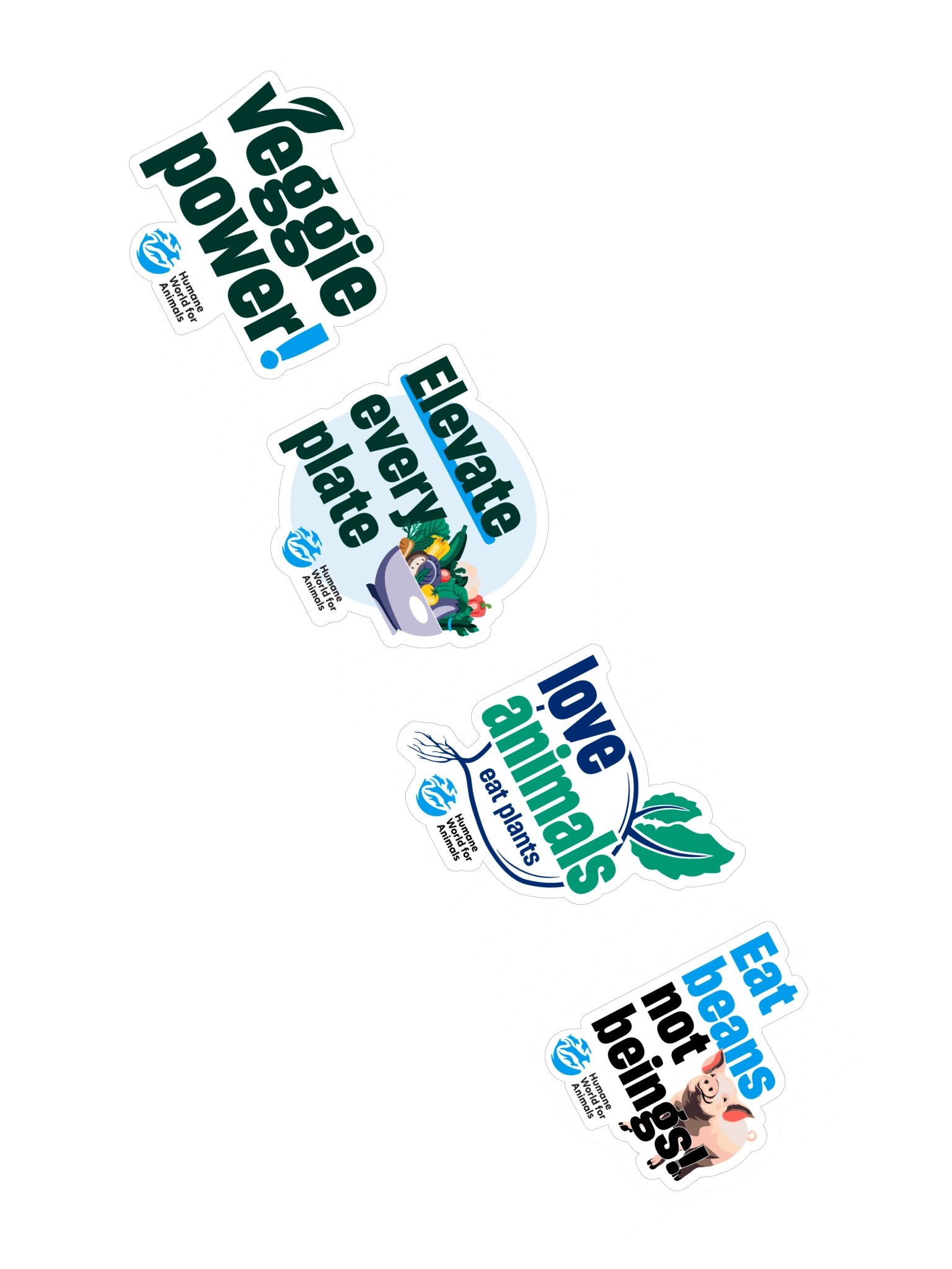 Plant-based eating stickers – Set of 4 product image (7)