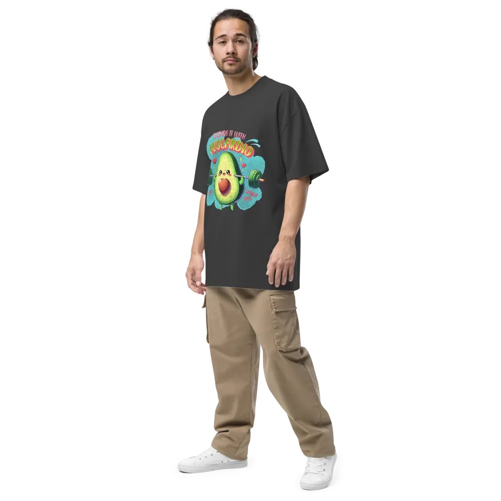 Crushing it with AVOcardio Oversized Faded T-Shirt product image (8)