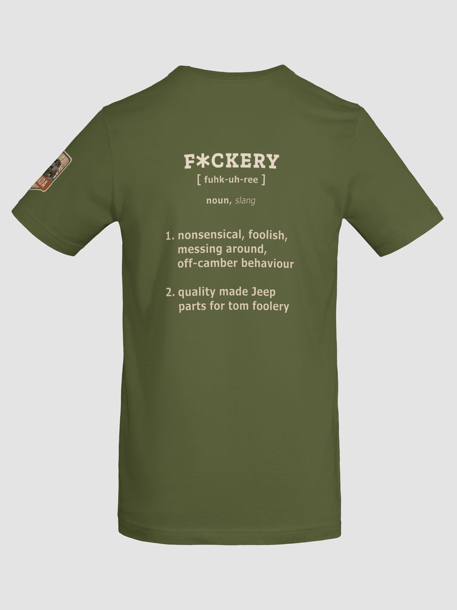 Unisex t-shirt with Fuckery Text Logo and unauthorized definition (Dark colours) product image (68)