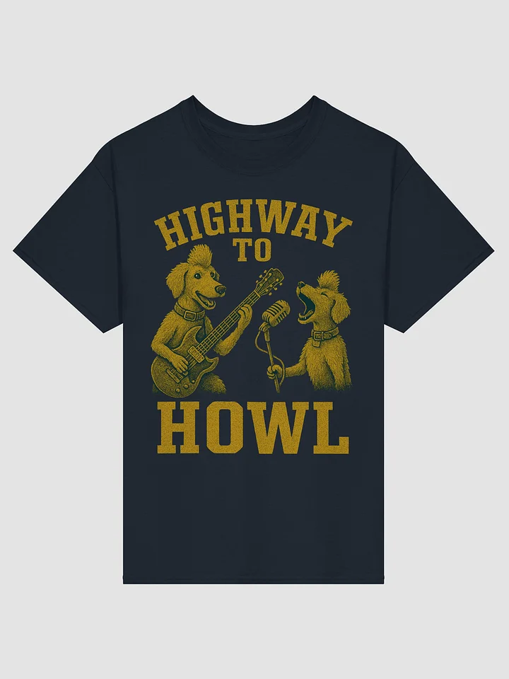 Highway to Howl Band T-Shirt - Cute Dogs Playing Guitar product image (1)