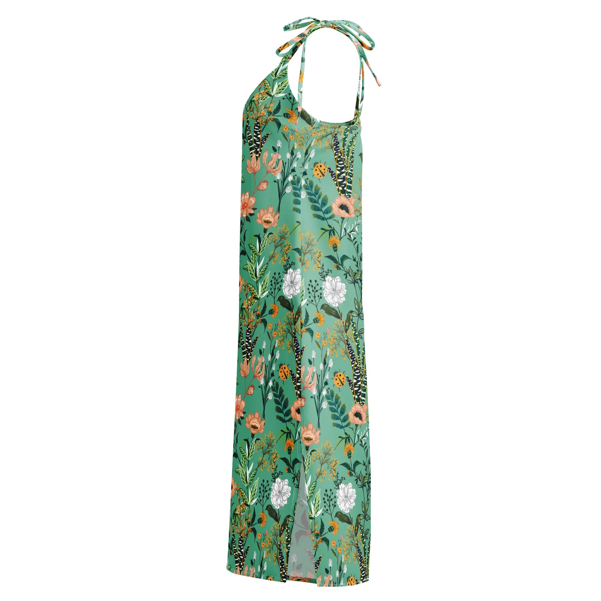 Green Floral Midi Chiffon Slip Dress product image (3)