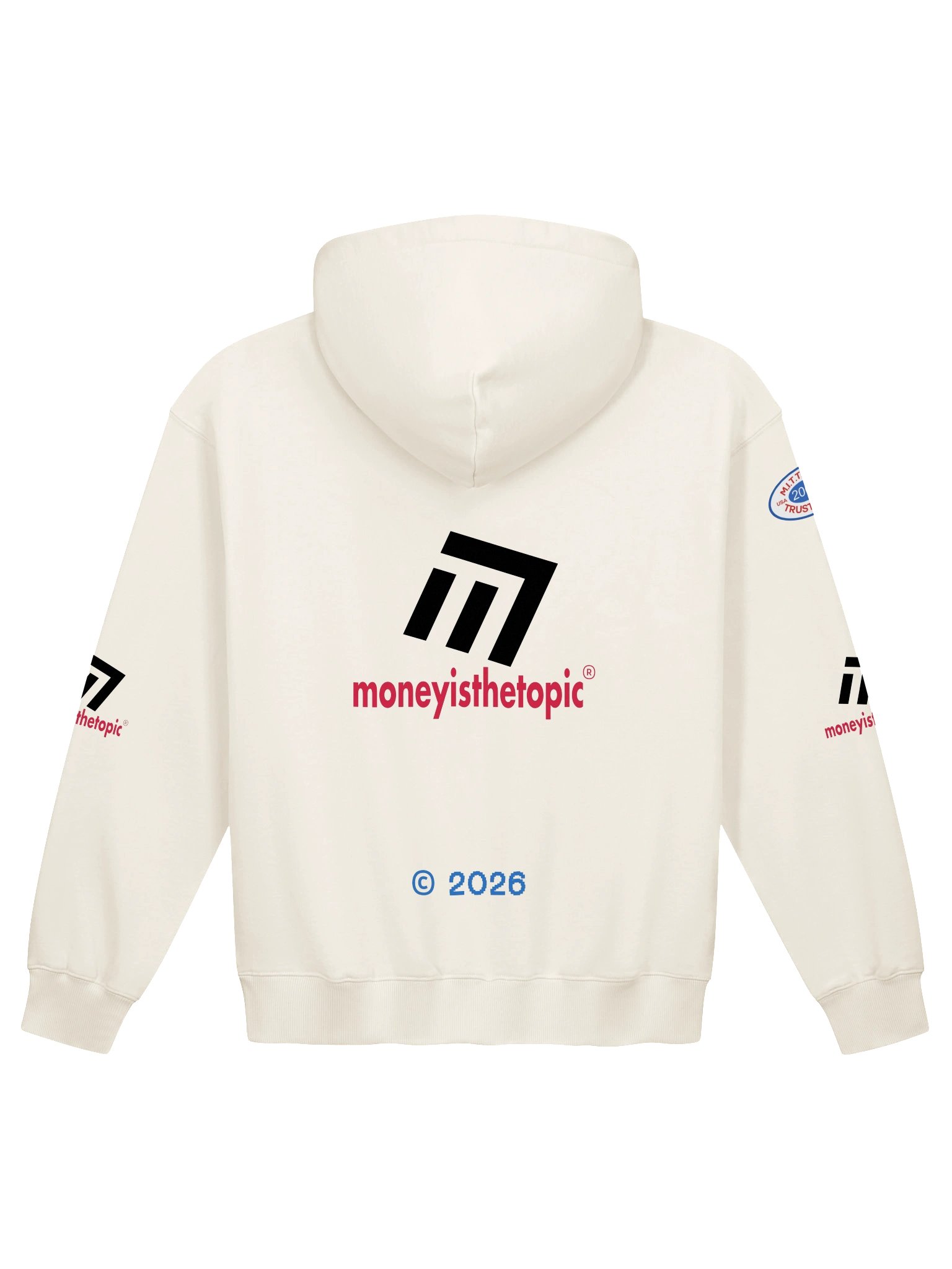 MONEY Club French-Terry Off-White Color Hoodie Unisex product image (2)