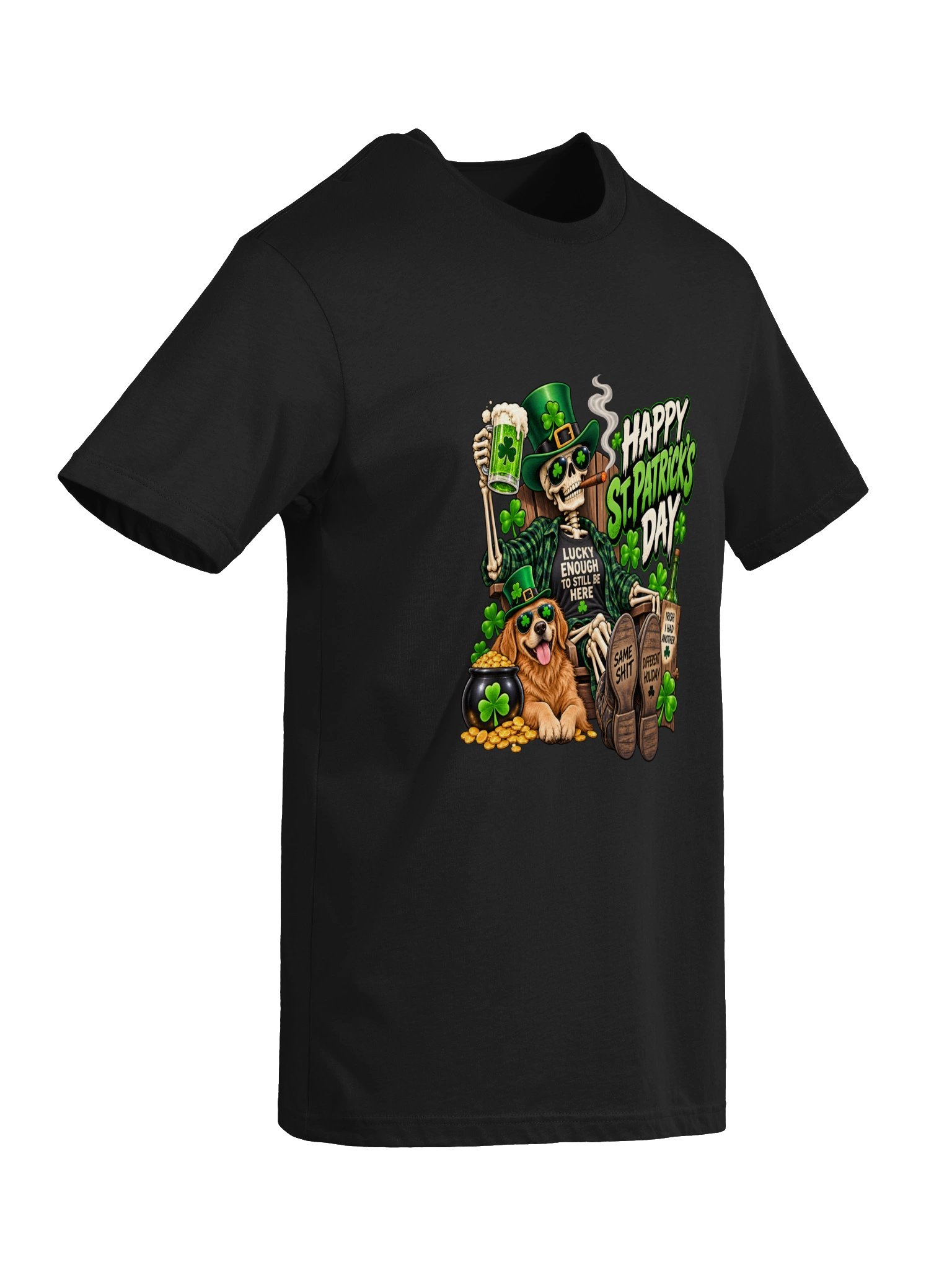 Funny St. Patrick’s Day Shirt — Lucky Enough to Still Be Here | Broken Luck™ product image (7)