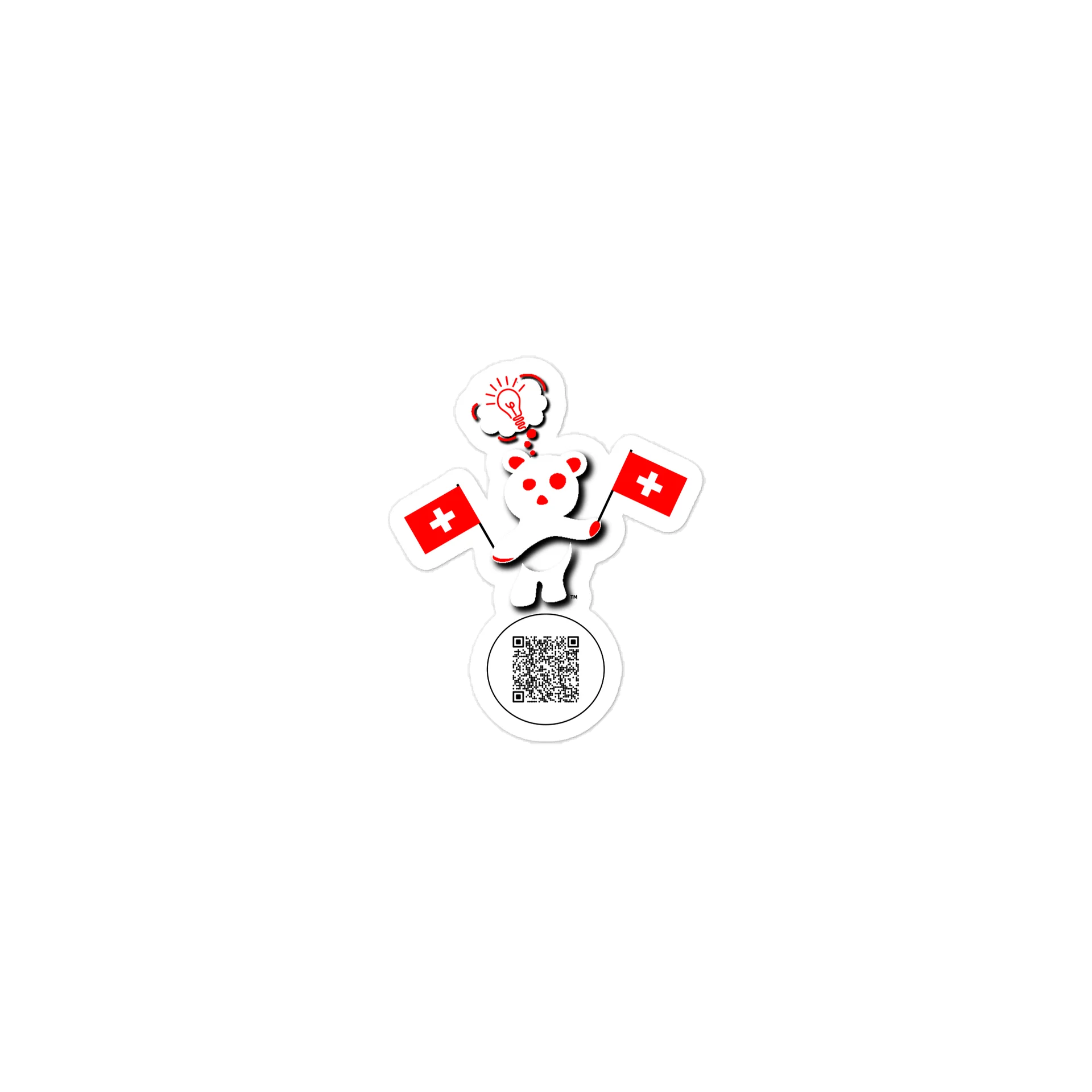 Switzerland — Country Bear Sticker | BehrBrained Media product image (1)