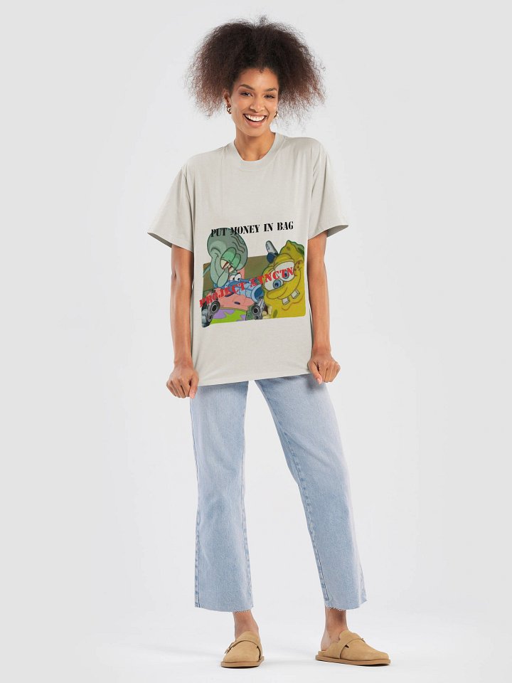 a sponge a star and a squid walk into a bank shirt product image (1)