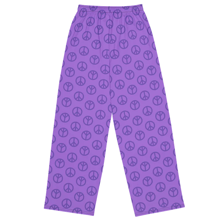 Stylish Wide-Leg Pants in Purple Peace Pattern product image (2)